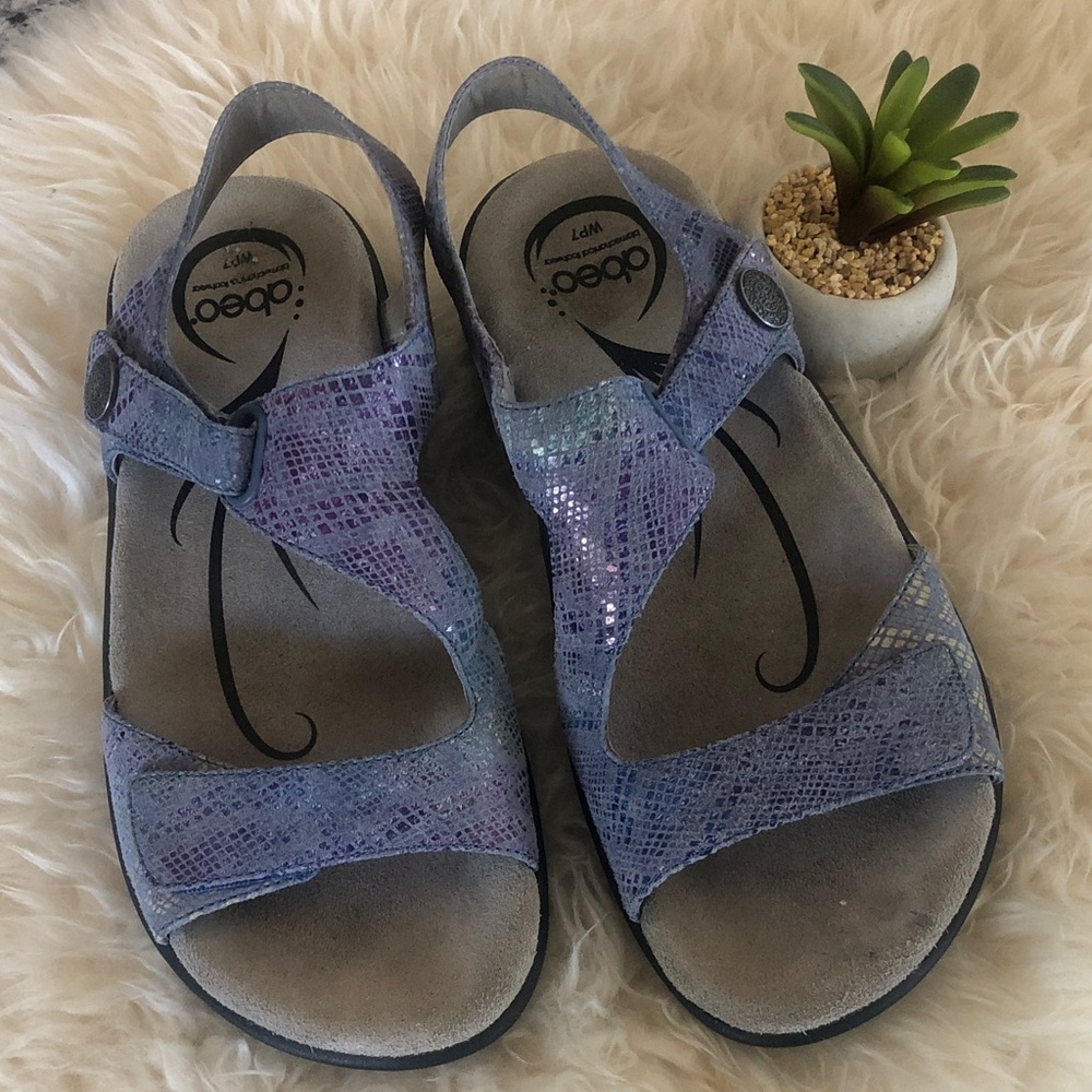 ABEO Eileen Sandals Adjustable Straps Arch Support 1.5” Heels Concave HeelbedEUC